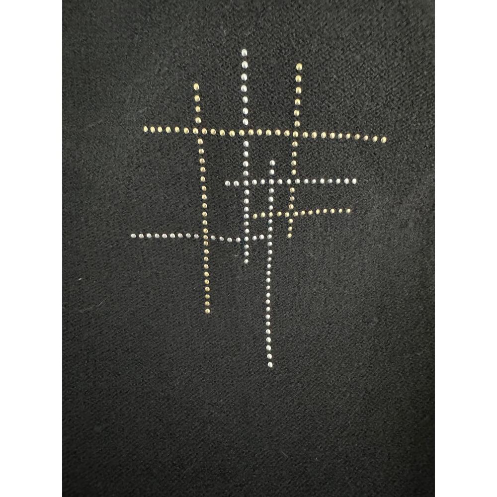 Jennifer Roberts Vintage Black Metallic Studded Jumpsuit one piece art wear S/M - Picture 10 of 14
